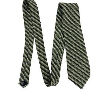 Croft & Barrow Mens Green‎ Geometric Silk 4 x 59